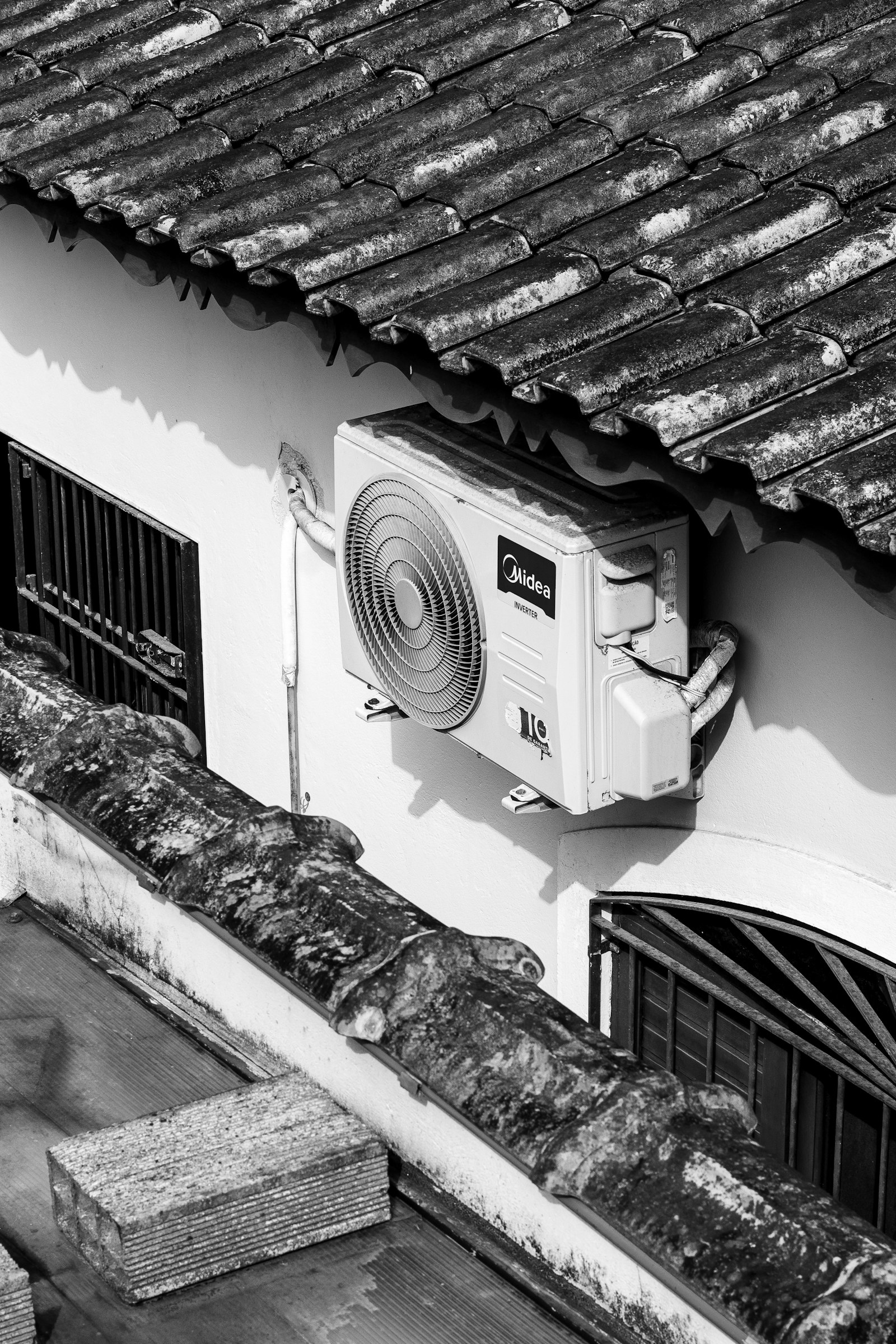 Aging HVAC system in a residential utility room