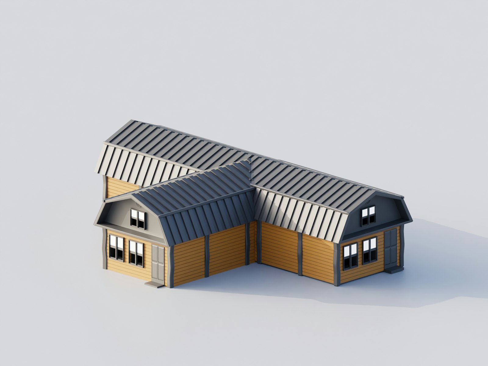 Side-by-side comparison of metal and asphalt shingle roofing